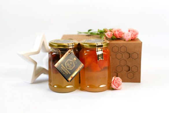 Набір з двох банок меду з наповнювачем TWIN SOTA #1